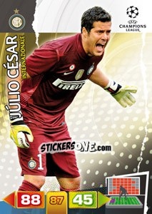 Sticker Julio César - UEFA Champions League 2011-2012. Adrenalyn XL n. 106 - Panini