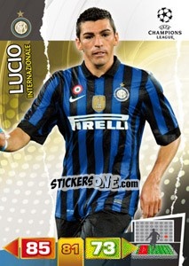 Sticker Lucio - UEFA Champions League 2011-2012. Adrenalyn XL n. 108 - Panini