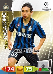 Sticker Yuto Nagatomo - UEFA Champions League 2011-2012. Adrenalyn XL n. 111 - Panini