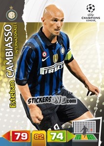 Sticker Esteban Cambiasso - UEFA Champions League 2011-2012. Adrenalyn XL n. 115 - Panini