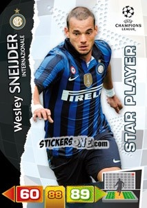 Sticker Wesley Sneijder - UEFA Champions League 2011-2012. Adrenalyn XL - Panini