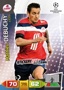 Sticker Mathieu Debuchy - UEFA Champions League 2011-2012. Adrenalyn XL n. 124 - Panini