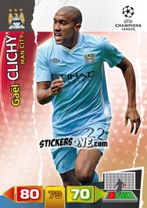 Sticker Gaël Clichy - UEFA Champions League 2011-2012. Adrenalyn XL - Panini