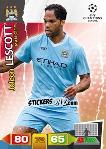 Sticker Joleon Lescott - UEFA Champions League 2011-2012. Adrenalyn XL n. 133 - Panini