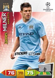 Sticker James Milner - UEFA Champions League 2011-2012. Adrenalyn XL n. 134 - Panini
