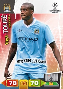 Sticker Yaya Touré - UEFA Champions League 2011-2012. Adrenalyn XL - Panini