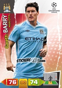 Sticker Gareth Barry - UEFA Champions League 2011-2012. Adrenalyn XL n. 136 - Panini