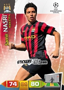 Sticker Samir Nasri - UEFA Champions League 2011-2012. Adrenalyn XL n. 137 - Panini