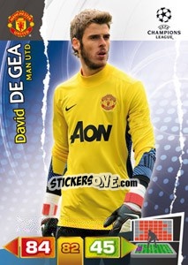Sticker David de Gea - UEFA Champions League 2011-2012. Adrenalyn XL n. 143 - Panini