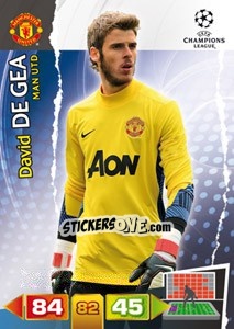 Cromo David de Gea - UEFA Champions League 2011-2012. Adrenalyn XL - Panini