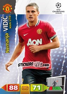 Sticker Nemanja Vidic - UEFA Champions League 2011-2012. Adrenalyn XL n. 145 - Panini
