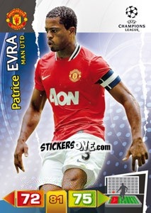 Sticker Patrice Evra - UEFA Champions League 2011-2012. Adrenalyn XL n. 146 - Panini