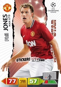 Sticker Phil Jones - UEFA Champions League 2011-2012. Adrenalyn XL - Panini