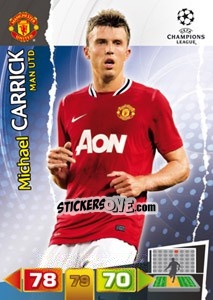 Sticker Michael Carrick - UEFA Champions League 2011-2012. Adrenalyn XL n. 149 - Panini