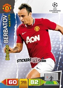 Cromo Dimitar Berbatov - UEFA Champions League 2011-2012. Adrenalyn XL - Panini