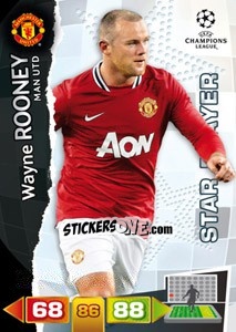 Sticker Wayne Rooney - UEFA Champions League 2011-2012. Adrenalyn XL n. 155 - Panini