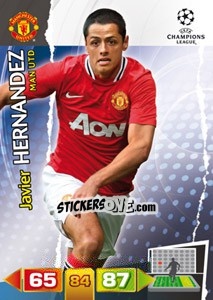 Sticker Javier Hernandez - UEFA Champions League 2011-2012. Adrenalyn XL n. 156 - Panini