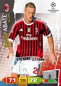 Sticker Ignazio Abate - UEFA Champions League 2011-2012. Adrenalyn XL n. 162 - Panini