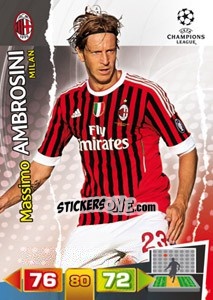 Sticker Massimo Ambrosini - UEFA Champions League 2011-2012. Adrenalyn XL n. 163 - Panini