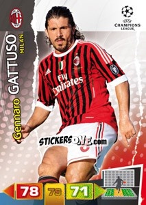 Sticker Gennaro Gattuso - UEFA Champions League 2011-2012. Adrenalyn XL n. 166 - Panini