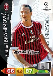 Sticker Zlatan Ibrahimovic - UEFA Champions League 2011-2012. Adrenalyn XL n. 170 - Panini