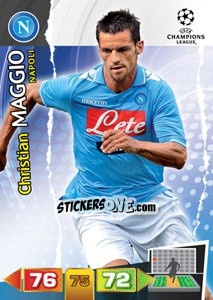 Sticker Christian Maggio - UEFA Champions League 2011-2012. Adrenalyn XL n. 177 - Panini
