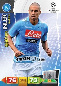 Sticker Gökhan Inler - UEFA Champions League 2011-2012. Adrenalyn XL n. 178 - Panini