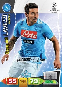 Sticker Ezequiel Lavezzi - UEFA Champions League 2011-2012. Adrenalyn XL - Panini
