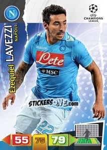 Sticker Ezequiel Lavezzi - UEFA Champions League 2011-2012. Adrenalyn XL n. 181 - Panini