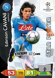 Sticker Edinson Cavani - UEFA Champions League 2011-2012. Adrenalyn XL n. 182 - Panini