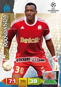 Sticker Steve Mandanda - UEFA Champions League 2011-2012. Adrenalyn XL - Panini
