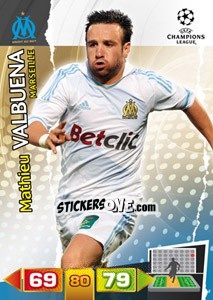 Sticker Mathieu Valbuena - UEFA Champions League 2011-2012. Adrenalyn XL - Panini