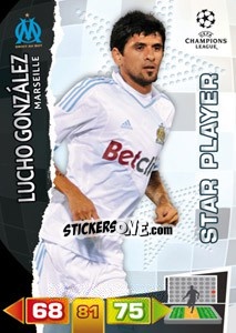 Sticker Lucho González - UEFA Champions League 2011-2012. Adrenalyn XL - Panini