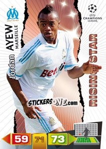 Sticker Jordan Ayew - UEFA Champions League 2011-2012. Adrenalyn XL - Panini