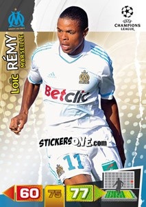 Sticker Loïc Rémy - UEFA Champions League 2011-2012. Adrenalyn XL n. 202 - Panini
