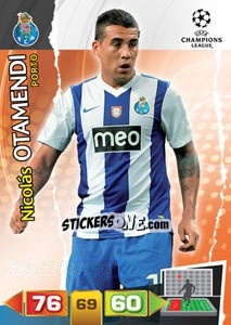 Figurina Nicolás Otamendi - UEFA Champions League 2011-2012. Adrenalyn XL - Panini