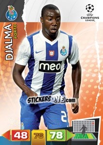 Sticker Djalma - UEFA Champions League 2011-2012. Adrenalyn XL n. 220 - Panini