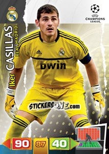 Sticker Iker Casillas - UEFA Champions League 2011-2012. Adrenalyn XL n. 223 - Panini