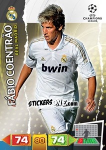 Cromo Fábio Coentrão - UEFA Champions League 2011-2012. Adrenalyn XL - Panini