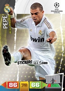 Sticker Pepe - UEFA Champions League 2011-2012. Adrenalyn XL - Panini