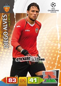 Cromo Diego Alves - UEFA Champions League 2011-2012. Adrenalyn XL - Panini