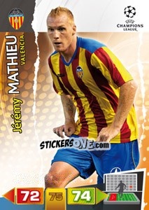 Sticker Jérémy Mathieu - UEFA Champions League 2011-2012. Adrenalyn XL n. 251 - Panini