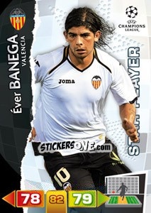 Sticker Éver Banega - UEFA Champions League 2011-2012. Adrenalyn XL n. 253 - Panini