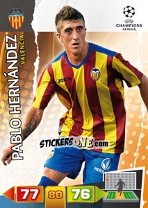 Figurina Pablo Hernández - UEFA Champions League 2011-2012. Adrenalyn XL - Panini