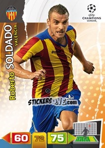 Sticker Roberto Soldado - UEFA Champions League 2011-2012. Adrenalyn XL - Panini