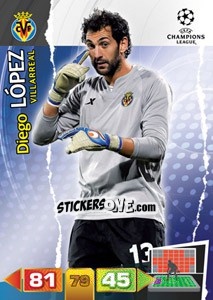 Cromo Diego López - UEFA Champions League 2011-2012. Adrenalyn XL - Panini