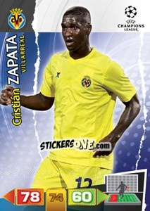 Cromo Cristián Zapata - UEFA Champions League 2011-2012. Adrenalyn XL - Panini
