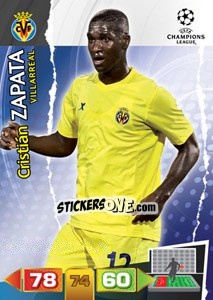 Sticker Cristián Zapata - UEFA Champions League 2011-2012. Adrenalyn XL n. 260 - Panini