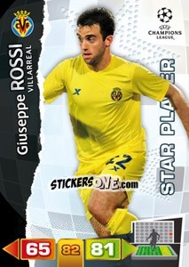 Figurina Giuseppe Rossi - UEFA Champions League 2011-2012. Adrenalyn XL - Panini