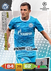 Sticker Domenico Criscito - UEFA Champions League 2011-2012. Adrenalyn XL n. 267 - Panini
